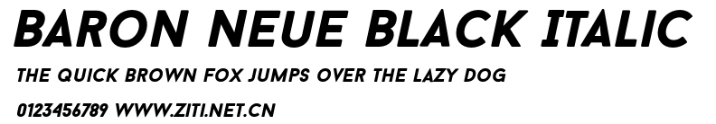 Baron Neue Black Italic.otf字體轉換器圖片