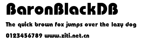 BaronBlackDB.ttf字體轉換器圖片