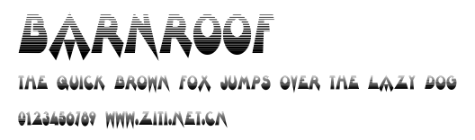 Barnroof.ttf字體轉換器圖片