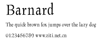 Barnard.ttf字體轉換器圖片