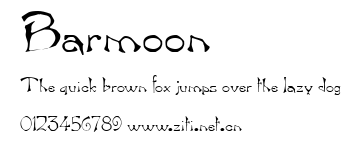 Barmoon.ttf字體轉換器圖片