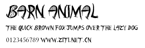 Barn Animal.ttf字體轉換器圖片