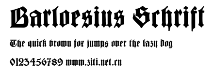 Barloesius Schrift.ttf字體轉換器圖片