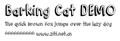 Barking Cat DEMO.otf字體轉換器圖片
