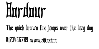 Bardour.ttf字體轉換器圖片