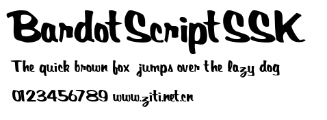 BardotScriptSSK.ttf字體轉換器圖片