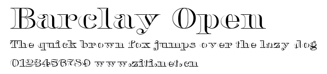 Barclay Open.ttf字體轉換器圖片
