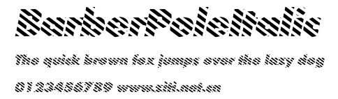 BarberPoleItalic.ttf字體轉換器圖片