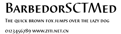 BarbedorSCTMed.ttf字體轉換器圖片