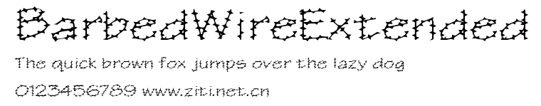 BarbedWireExtended.ttf字體轉換器圖片