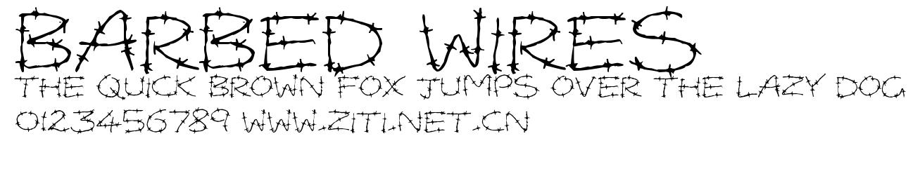 Barbed Wires.ttf字體轉換器圖片