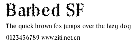 Barbed SF.ttf字體轉換器圖片