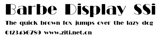 Barbe Display SSi.ttf字體轉換器圖片