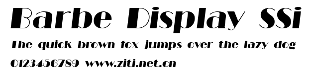 Barbe Display SSi.ttf字體轉換器圖片