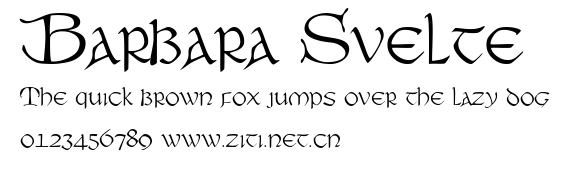 Barbara Svelte.ttf字體轉換器圖片