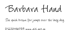 Barbara Hand.ttf字體轉換器圖片