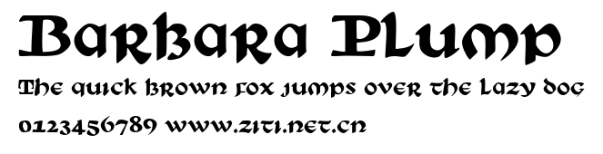 Barbara Plump.ttf字體轉換器圖片