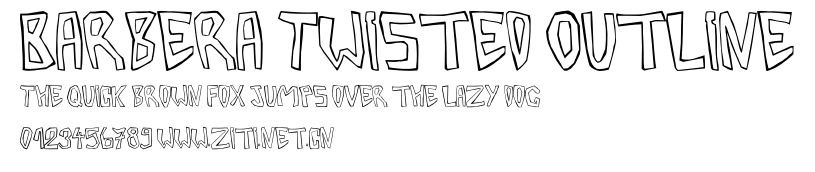 Barbera Twisted Outline.otf字體轉換器圖片