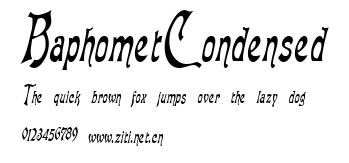 BaphometCondensed.ttf字體轉換器圖片