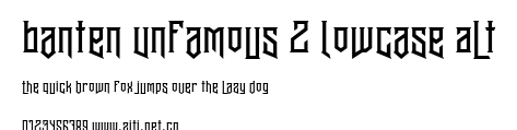 Banten Unfamous 2 Lowcase Alt.ttf字體轉換器圖片