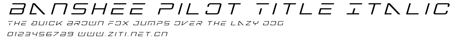 Banshee Pilot Title Italic.ttf字體轉換器圖片