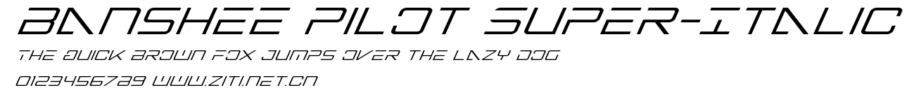 Banshee Pilot Super-Italic.ttf字體轉換器圖片