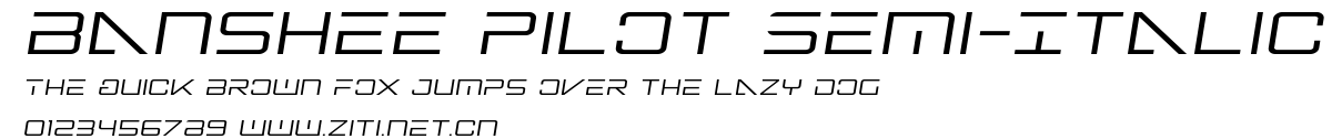 Banshee Pilot Semi-Italic.ttf字體轉換器圖片