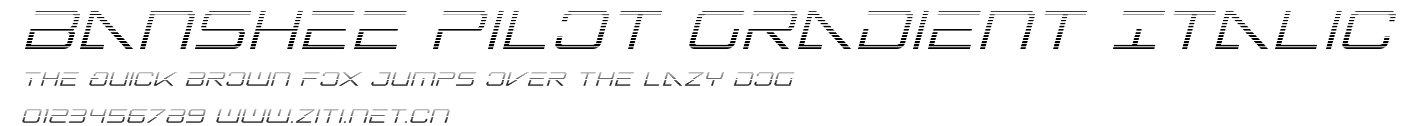 Banshee Pilot Gradient Italic.ttf字體轉換器圖片