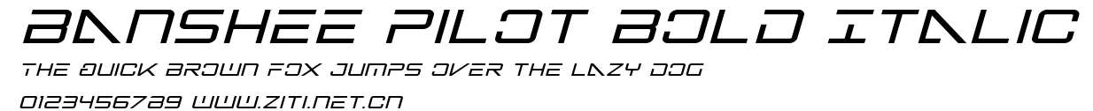 Banshee Pilot Bold Italic.ttf字體轉換器圖片