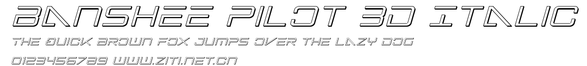 Banshee Pilot 3D Italic.ttf