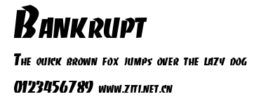 Bankrupt.ttf字體轉換器圖片