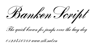 BankenScript.ttf字體轉換器圖片