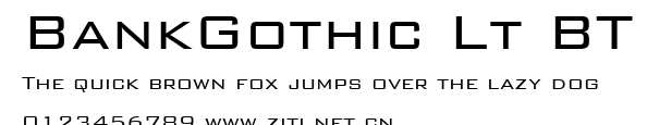 BankGothic Lt BT.ttf字體轉換器圖片