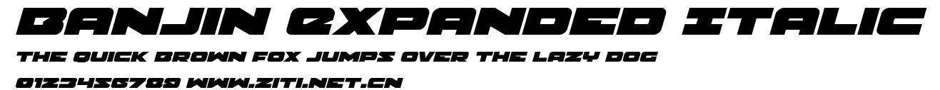 Banjin Expanded Italic.ttf字體轉換器圖片
