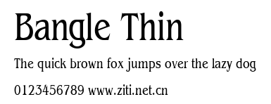 Bangle Thin.ttf字體轉換器圖片