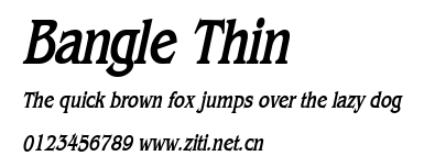 Bangle Thin.ttf字體轉換器圖片