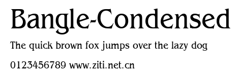 Bangle-Condensed.ttf字體轉換器圖片