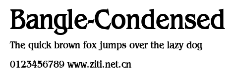 Bangle-Condensed.ttf字體轉換器圖片