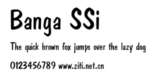 Banga SSi.ttf字體轉換器圖片