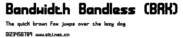 Bandwidth Bandless (BRK).ttf字體轉換器圖片
