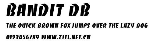 Bandit DB.ttf字體轉換器圖片