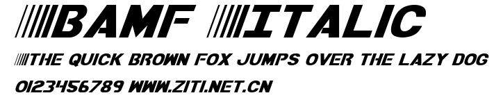 Bamf Italic.ttf字體轉換器圖片