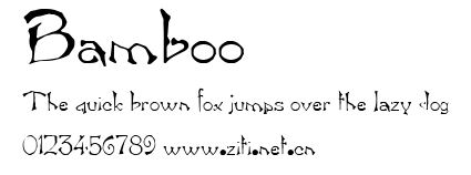 Bamboo.ttf字體轉換器圖片