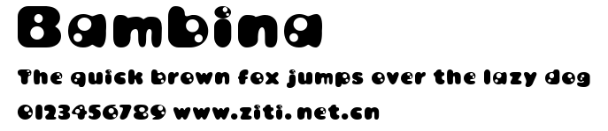 Bambina.ttf字體轉換器圖片