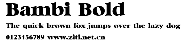 Bambi Bold.ttf字體轉換器圖片