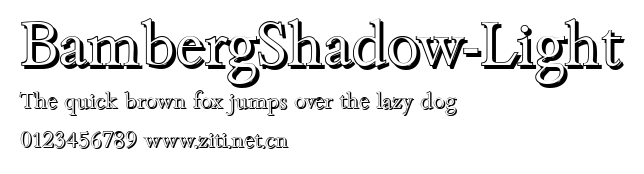 BambergShadow-Light.ttf字體轉換器圖片