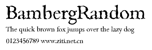 BambergRandom.ttf字體轉換器圖片