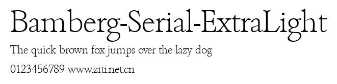 Bamberg-Serial-ExtraLight.ttf字體轉換器圖片