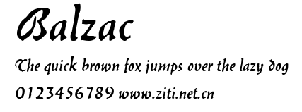 Balzac.ttf字體轉換器圖片