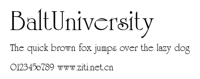 BaltUniversity.ttf字體轉換器圖片